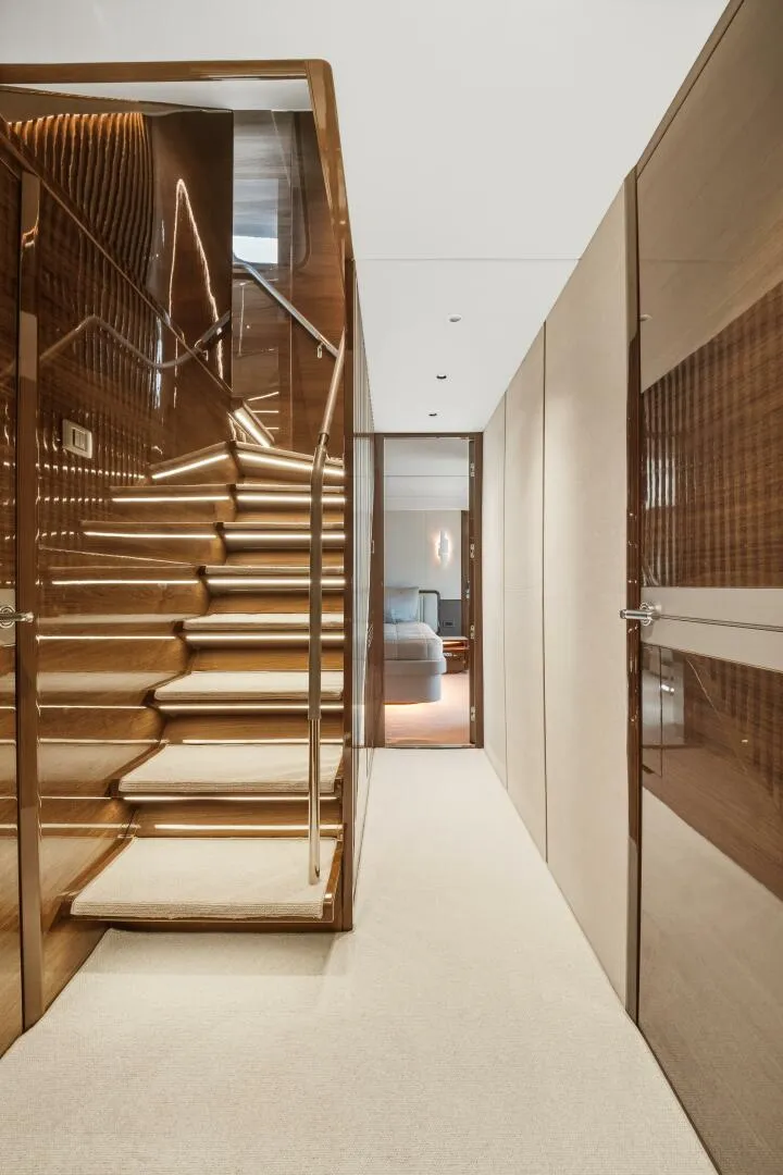 Slide: The Image of Princess Y95 JUST PERFECT - Interior Stairs to Guest Cabins 2025 Princess Y95 JUST PERFECT - 5842064