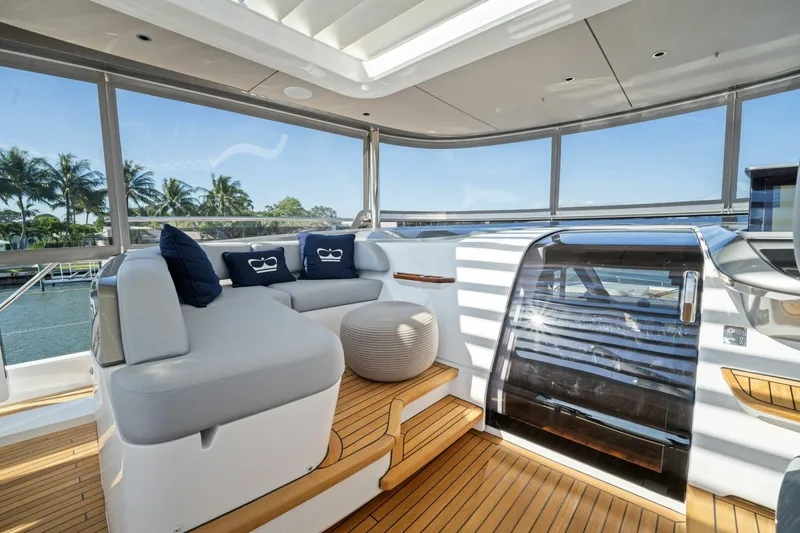 Slide: The Image of Princess Y95 JUST PERFECT -Fly Bridge Helm 2025 Princess Y95 JUST PERFECT - 5842001