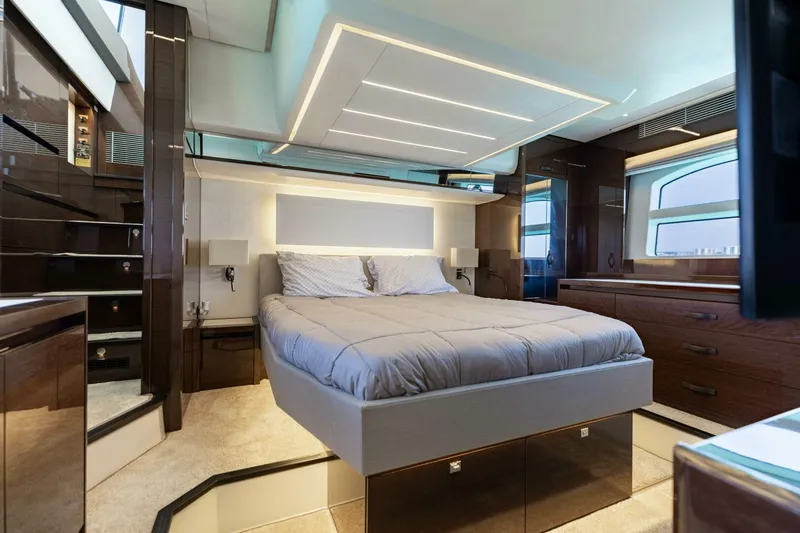 Slide: The Image of 2019 Prestige 590 Fly 'New Heart' - Master Stateroom  - 5681145