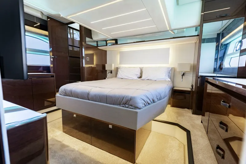 Slide: The Image of 2019 Prestige 590 Fly 'New Heart' - Master Stateroom  - 5681143