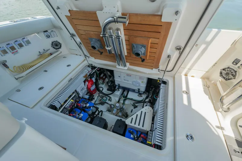Slide: The Image of Boston Whaler 380 Realm- Engine Room  2022 Boston Whaler 380 EX Realm Clay Fam - 5675401