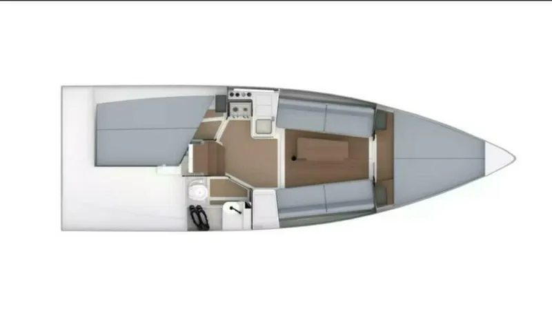 Slide: The Image of Beneteau First 30 New for 2025 Interior Layout Drawing - 5678492