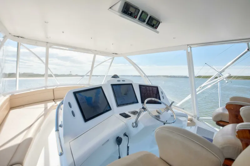 Slide: The Image of Ocean Yachts 64 - Love Boat - Flybridge Helm Electronics 2015 Ocean Yachts 64 Convertible - Love Boat - 7651438