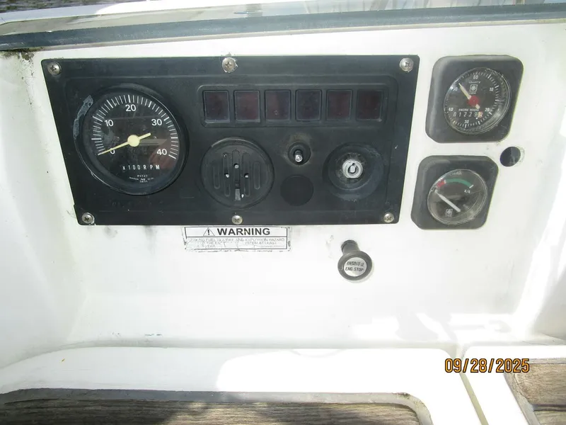 Slide: The Image of 38' Beneteau cockpit auxiliary panel - 5703721