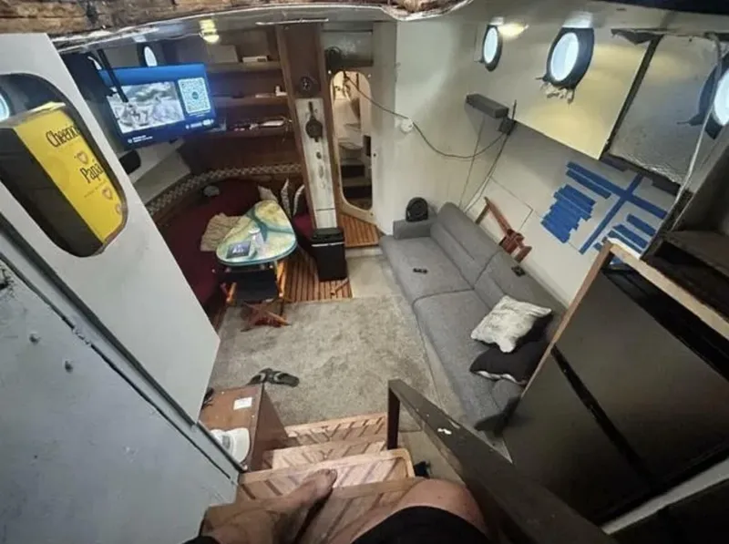 Slide: The Image of Custom Schooner Liveaboard 1989 - 5708449