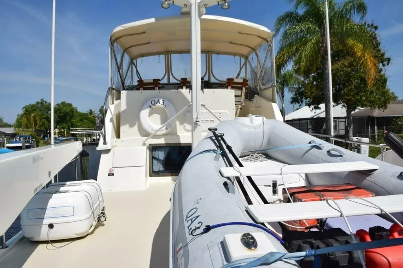 Slide: The Image of Aft flybridge with steps up to helm deck. - 5711472