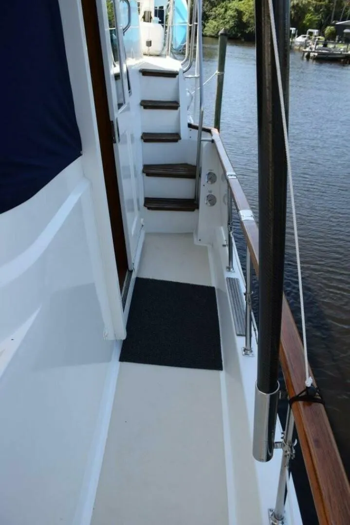 Slide: The Image of Portside deck and stairs to flybridge - 5711527