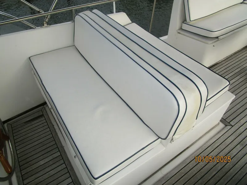 Slide: The Image of 42' Grand Banks flybridge starboard forward profile - 5726272