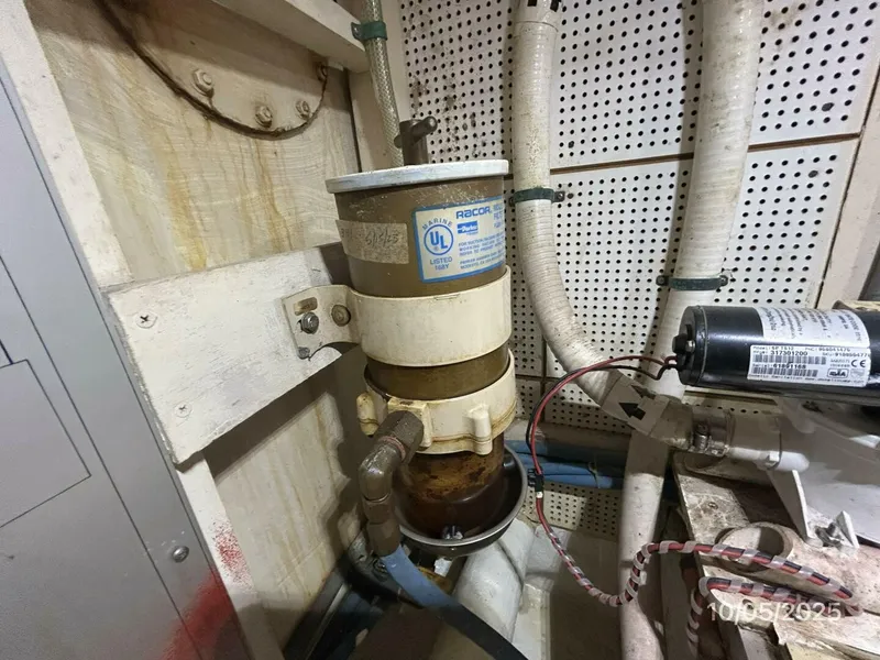 Slide: The Image of 42' Grand Banks starboard Racor fuel filter - 5726327
