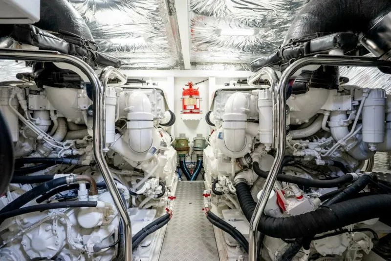 Slide: The Image of Princess F62 Stumped- Engine Room 2020 Princess Flybridge Stumped - 5727291