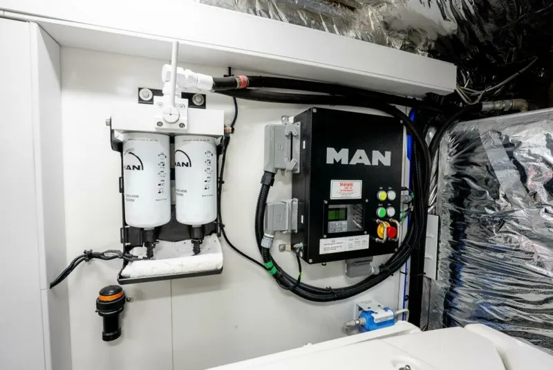 Slide: The Image of Princess F62 Stumped- Engine Room 2020 Princess Flybridge Stumped - 5727295