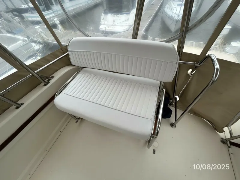 Slide: The Image of 34' Sabreline flybridge aft seating - 5739816