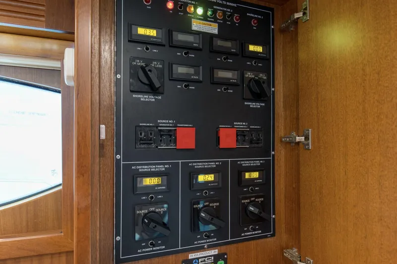 Slide: The Image of 2008 60 Hatteras Blacksmith Electrical Panel - 5743675