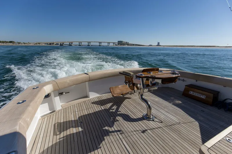 Slide: The Image of 2008 60 Hatteras Blacksmith Stern Deck (2) - 5743695