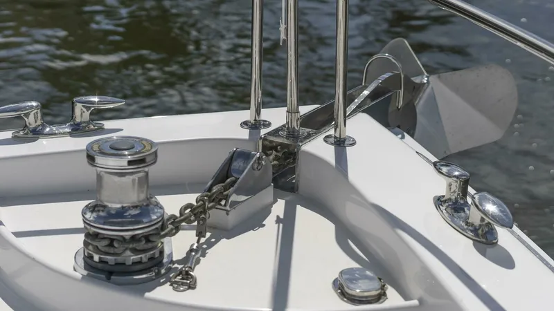 Slide: The Image of Hatteras 80 Gallopin- Windlass and Bow Anchor 2007 Hatteras 80 Gallopin - 7648156