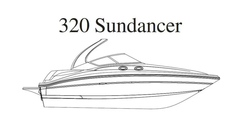 Slide: The Image of 2005 Sea Ray 320 Sundancer Profile / Line Drawing - 5755442