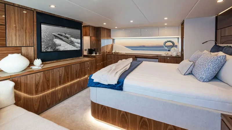 Slide: The Image of Riviera 6800 Sport Yacht PE Master Stateroom 01 Scaled (1) - 5755763