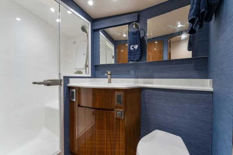 Slide: The Image of 2021 Viking 54 Convertible HAMMERHEADS Stateroom Head - 5755659