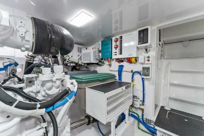 Slide: The Image of 2021 Viking 54 Convertible HAMMERHEADS Engine Room - 5755724