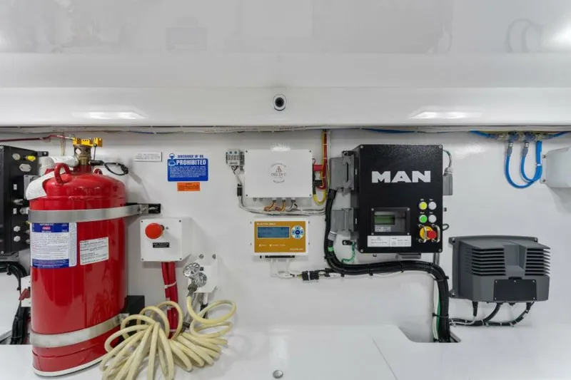 Slide: The Image of 2021 Viking 54 Convertible HAMMERHEADS Engine Room - 5755725