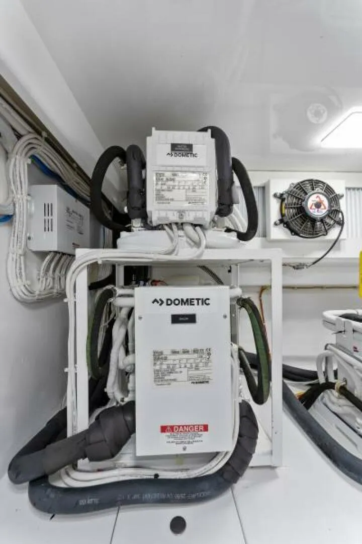 Slide: The Image of 2021 Viking 54 Convertible HAMMERHEADS Engine Room - 5755731