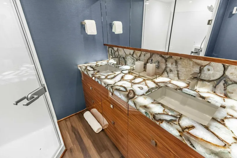 Slide: The Image of 2026 Viking 82 Convertible- TEAM HARVEY I- Master Stateroom Head - 5771098