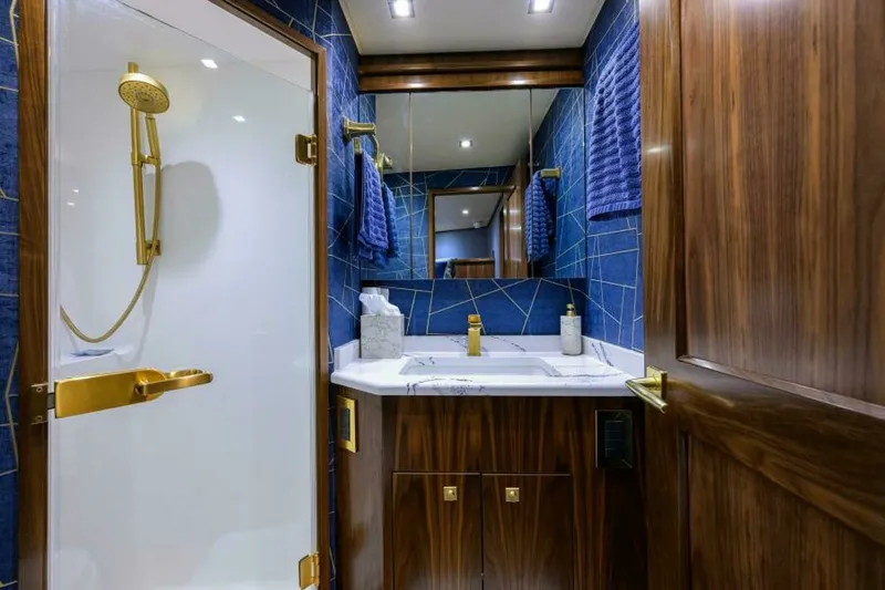 Slide: The Image of Viking 80 - KEMOSABE - Forward Starboard Head 2024 Viking 80 Convertible KEMOSABE - 7650465