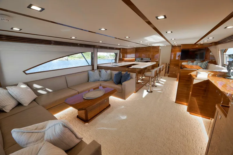 Slide: The Image of Viking 80 Baileys Ark - Interior Salon 2024 Viking 80 Convertible Baileys Ark - 5782071