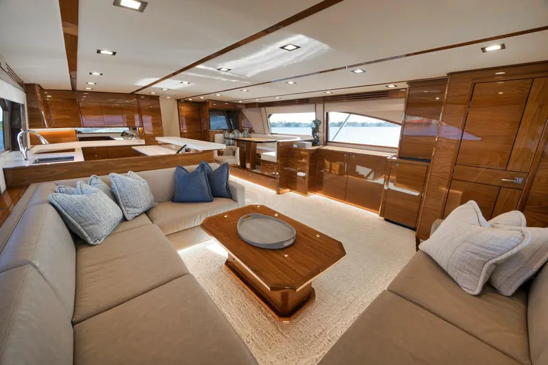 Slide: The Image of Viking 80 Baileys Ark - Interior Salon 2024 Viking 80 Convertible Baileys Ark - 5782079