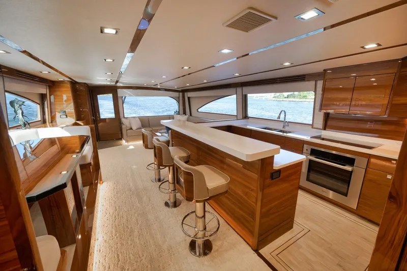 Slide: The Image of Viking 80 Baileys Ark - Interior Galley 2024 Viking 80 Convertible Baileys Ark - 5782088