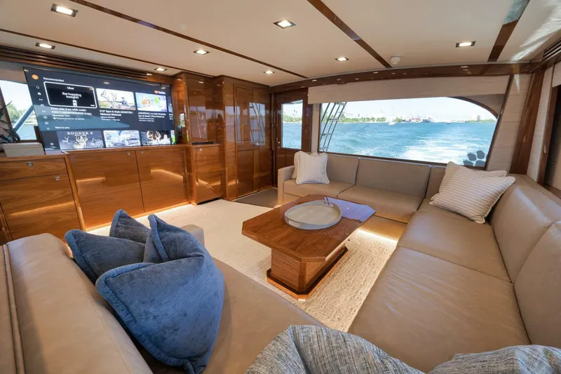 Slide: The Image of Viking 80 Baileys Ark - Interior Salon 2024 Viking 80 Convertible Baileys Ark - 5782125