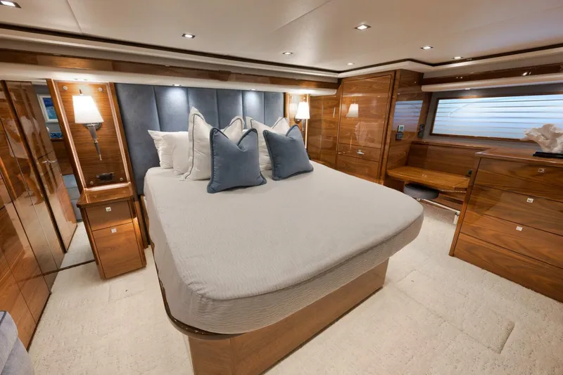 Slide: The Image of Viking 80 Baileys Ark - Interior Master Stateroom 2024 Viking 80 Convertible Baileys Ark - 5782171