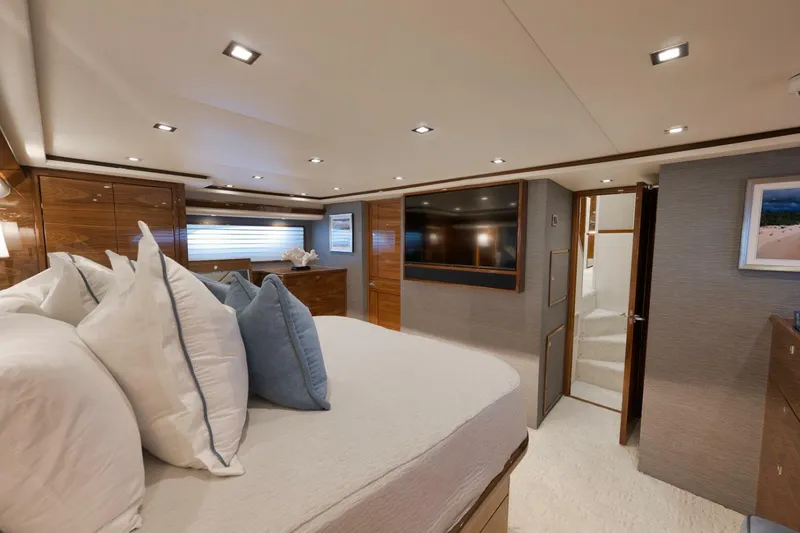 Slide: The Image of Viking 80 Baileys Ark - Interior Master Stateroom 2024 Viking 80 Convertible Baileys Ark - 5782178