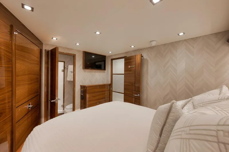 Slide: The Image of Viking 80 Baileys Ark - Interior Guest Stateroom, Port 2024 Viking 80 Convertible Baileys Ark - 5783281