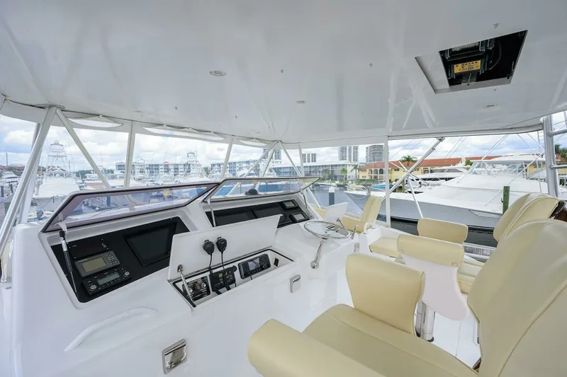 Slide: The Image of Viking 56 MATTER OF TIME - Flybridge - Helm 2004 Viking 56 MATTER OF TIME - 7652199