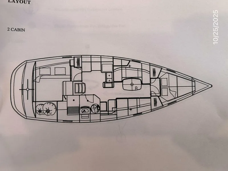 Slide: The Image of 37' Beneteau layout - 5786389