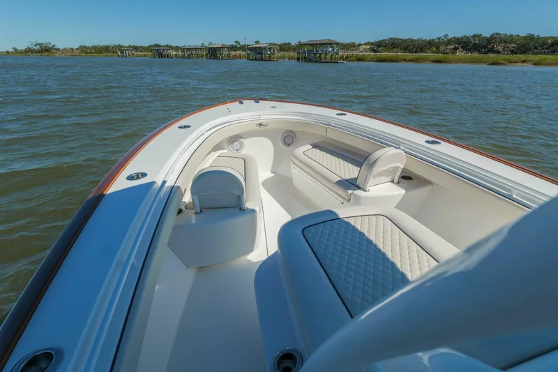 Slide: The Image of Valhalla 33 - Sea Dawg - Port Bow with Bow Seating 2024 Valhalla 33 Center Console - Sea Dawg - 5785881
