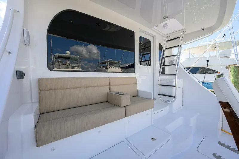 Slide: The Image of Hatteras 54 SEA NYLE - Cockpit - Mezzanine Seating 2017 Hatteras 54 SEA NYLE - 5786925
