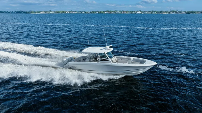 Slide: The Image of 2019 Boston Whaler 380 Outrage 'Lima Kilo' - Profile Starboard  - 5788017
