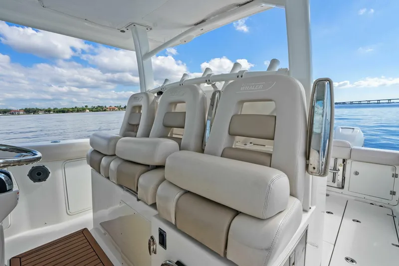 Slide: The Image of 2019 Boston Whaler 380 Outrage 'Lima Kilo' - Helm Seating - 5788029