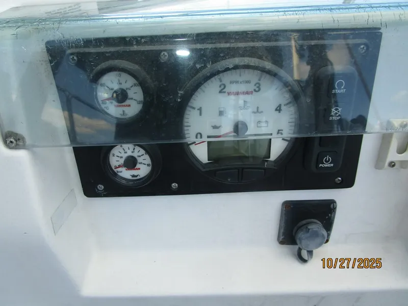 Slide: The Image of 38' Beneteau cockpit engine panel - 5790563
