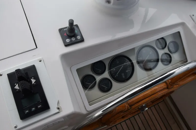 Slide: The Image of Analog engine gauges and proportional bow and stern thruster controls - 5805884