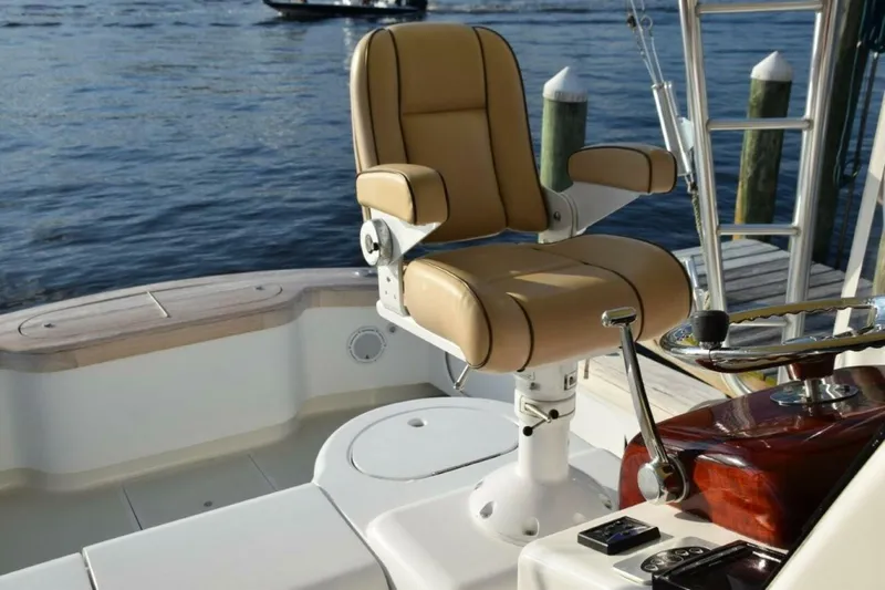 Slide: The Image of Fully Adjustable Stidd Helm Chair With Live Well Just Behind. - 5806558