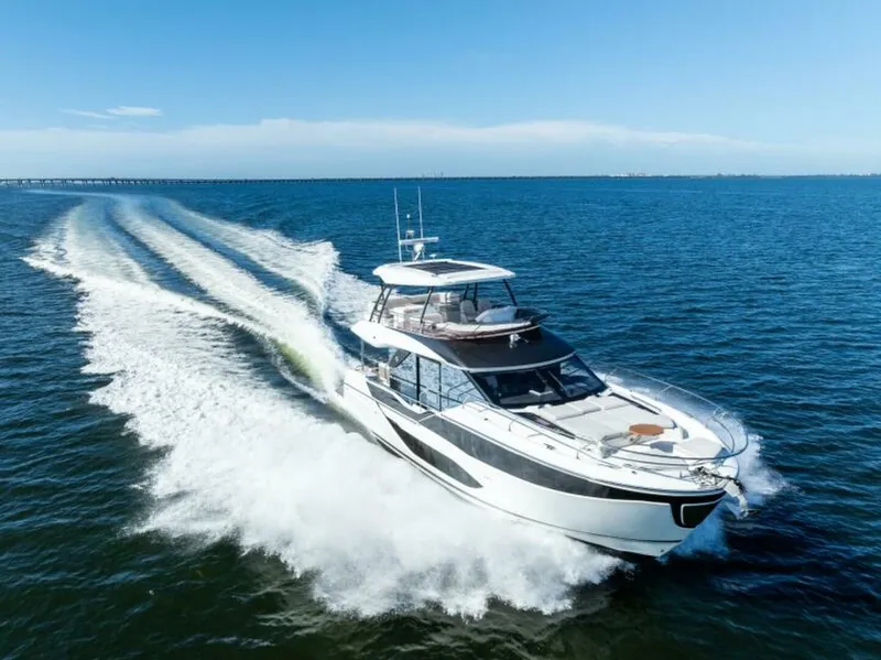 Slide: The Image of 2026 Prestige F5.7 Flybridge - Bow 3/4 Starboard - 5809283