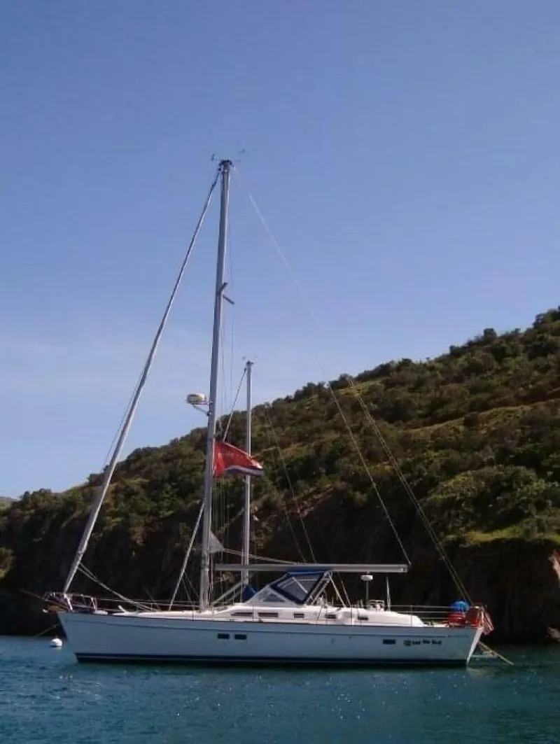 Slide: The Image of 2003 Beneteau Oceanis 42 CC Boat at Anchor - 5814222