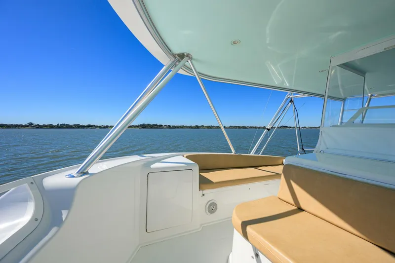 Slide: The Image of Starboard Bench Seat And Flybridge Locker With Water Hose Connection - 5817883