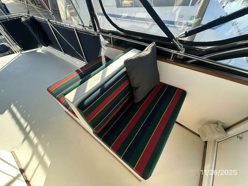 Slide: The Image of 42' Grand Banks flybridge port seating1 - 5824543