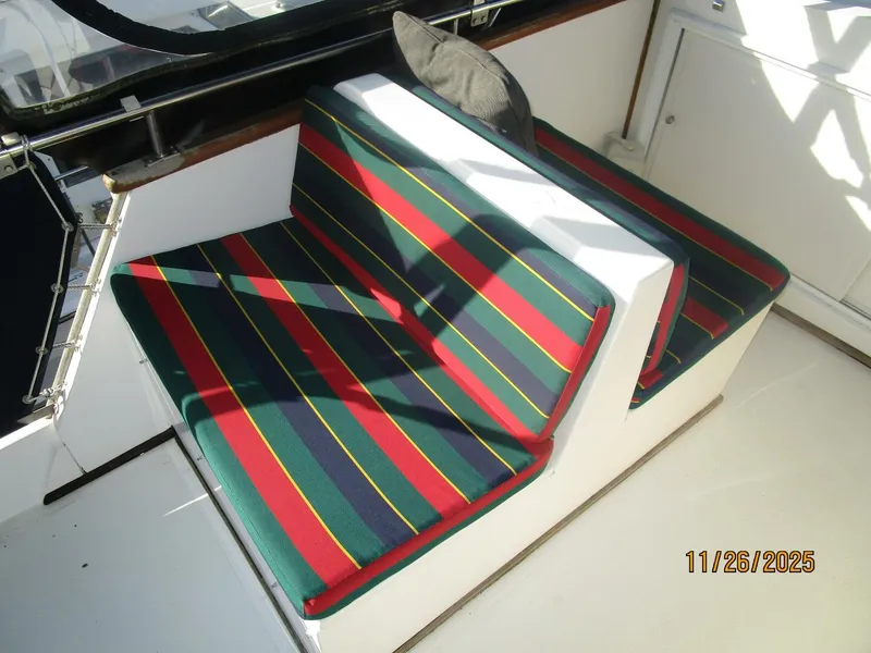 Slide: The Image of 42' Grand Banks flybridge port seating2 - 5824544