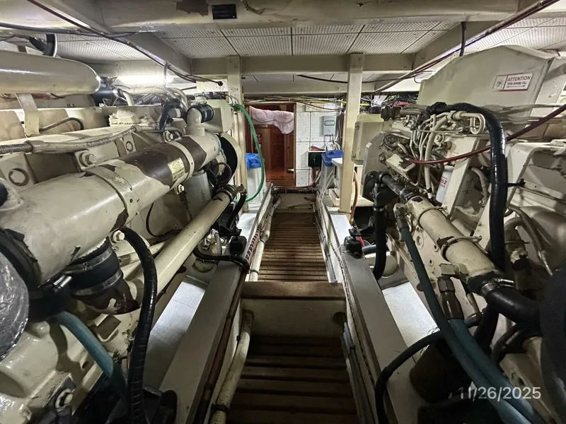 Slide: The Image of 42' Grand Banks engine room forward - 5824536