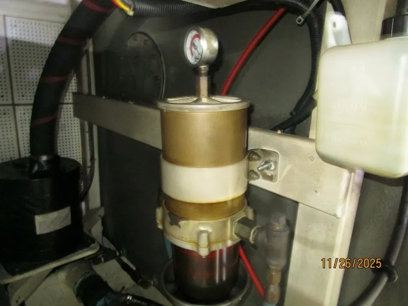 Slide: The Image of 42' Grand Banks port Racor fuel filter - 5824578